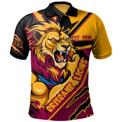 Brisbane Lions Polo Shirt Battlefield Glory Gear