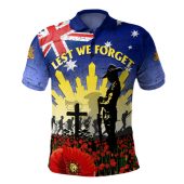 Australia Anzac Day Polo Shirt - Anzac Day Lest We Forget Poppy Polo Shirt