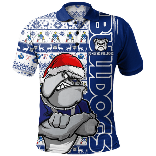 Canterbury-Bankstown Bulldogs Polo Shirt Merry Ugly Xmas Nordic Pattern Style Canterbury-Bankstown Bulldogs Polo Shirt Merry Ugly Xmas Nordic Pattern Style