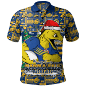 Parramatta Eels Polo Shirt Merry Ugly Christmas Comic Style