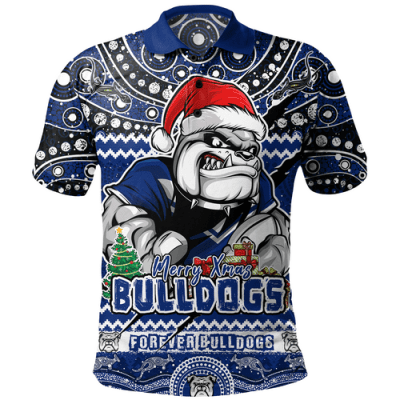Canterbury-Bankstown Bulldogs Polo Shirt Aboriginal Xmas Special Ugly Christmas Style