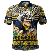 North Queensland Cowboys Polo Shirt Aboriginal Xmas Special Ugly Christmas Style