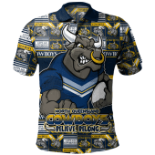 North Queensland Cowboys Polo Shirt Champion?s Pride Comic Style