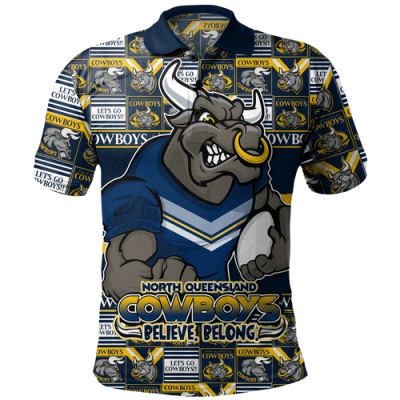 North Queensland Cowboys Polo Shirt Champion?s Pride Comic Style