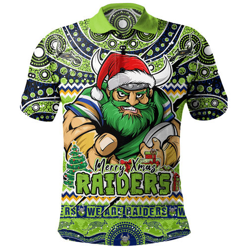 Canberra Raiders Polo Shirt Aboriginal Xmas Special Ugly Christmas Style Canberra Raiders Polo Shirt Aboriginal Xmas Special Ugly Christmas Style