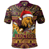 Brisbane Broncos Polo Shirt Aboriginal Xmas Special Ugly Christmas Style