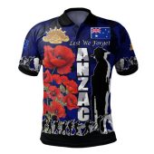 Australia  Anzac Custom Polo Shirt - Anzac day Lest We Forget With Poppies And Camo Pattern Polo Shirt