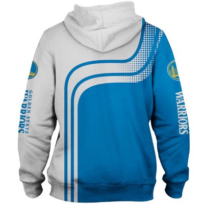 NBA Golden State Warriors Blue White Curves Pullover Hoodie