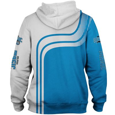 NBA Orlando Magic Bllue White Curves Pullover Hoodie