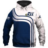 NBA Utah Jazz White Navy Curves Pullover Hoodie