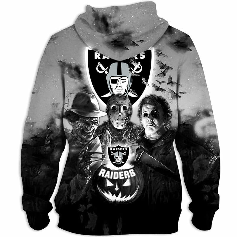 NFL Las Vegas Raiders Halloween Night Pullover Hoodie NFL Las Vegas Raiders Halloween Night Pullover Hoodie