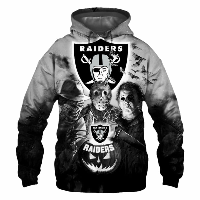 NFL Las Vegas Raiders Halloween Night Pullover Hoodie NFL Las Vegas Raiders Halloween Night Pullover Hoodie