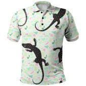 Australia Aboriginal Inspired Polo Shirt - Goanna Aboriginal Art Polo Shirt