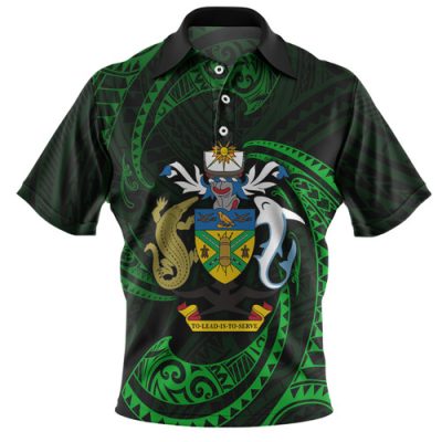 Australia South Sea Islanders Polo Shirt - Solomon Islands Green Tribal Wave Pattern Polo Shirt