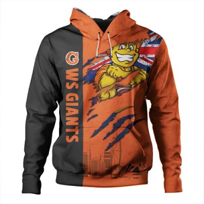 GWS GIANTS Hoodie Burning Passion Of Power Scratch Style