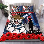 Geelong Cats Bedding Set Anzac Day Honor United In Spirit