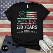 250th Birthday US Flag 250 Years 1776-2026 Tshirt