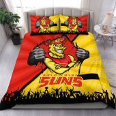 Gold Coast SUNS Bedding Set Breaking Through Fan Design