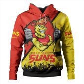 Gold Coast SUNS Hoodie Breaking Through Fan Design