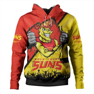 Gold Coast SUNS Hoodie Breaking Through Fan Design