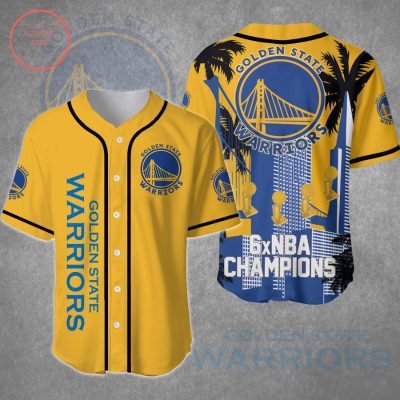 NBA Golden State Warriors 6x Champions Baseball Jersey