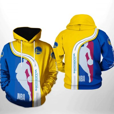 NBA Golden State Warriors Gold Blue Pullover Hoodie