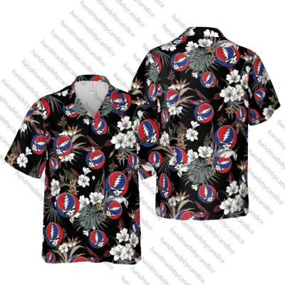 Grateful Dead Tropical Flower Hawaiian Shirt V2