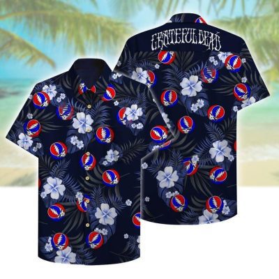 Grateful Dead Tropical Flower Hawaiian Shirt V1