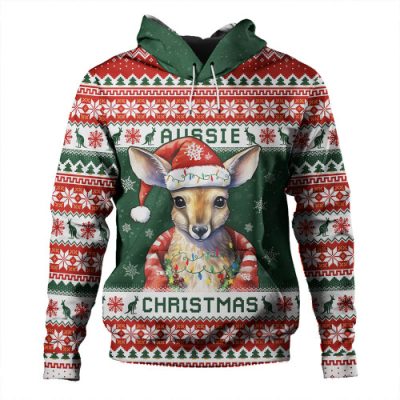 Australia Hoodie Merry Christmas Spirit Kangaroo Edition