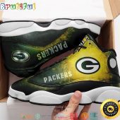 Green Bay Packer Nfl Big Logo Football Team 3 Air Jordan 13 Sneaker Shoes