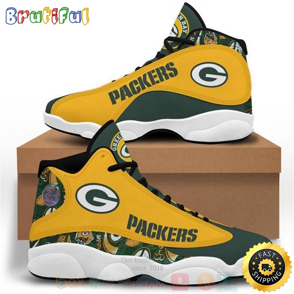 Green Bay Packers Football Nfl Air Jordan 13 Shoes 2