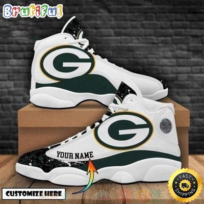Green Bay Packers Football Nfl Custom Name Air Jordan 13 Shoes