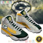 Green Bay Packers Nfl Team Green Yellow Air Jordan 13 Shoes