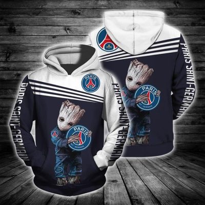 Paris Saint-Germain FC The Groot Black White Pullover Hoodie