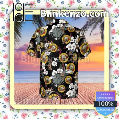 Guns N' Roses Tropical Forest Black Hawaiian Shirt
