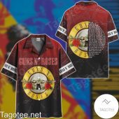Guns N' Roses Red Hawaiian Shirt