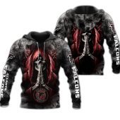 NFL Atlanta Falcons Skull Smoke Pullover Hoodie