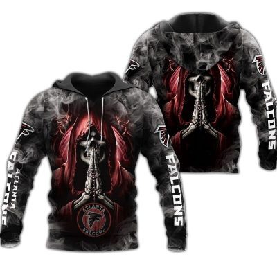 NFL Atlanta Falcons Skull Smoke Pullover Hoodie
