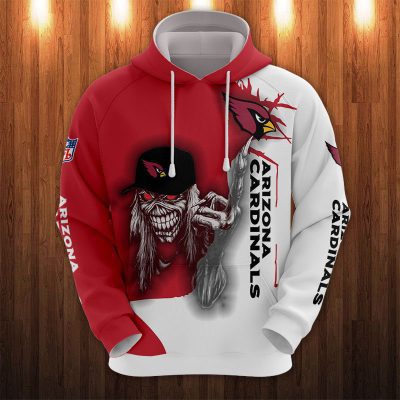 NFL Arizona Cardinals Halloween Iron Maiden Pullover Hoodie