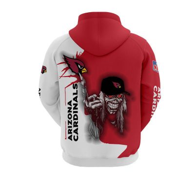 NFL Arizona Cardinals Halloween Iron Maiden Pullover Hoodie