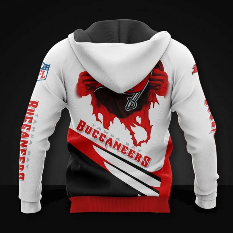 NFL Tampa Bay Buccaneers White Red Pullover Hoodie NFL Tampa Bay Buccaneers White Red Pullover Hoodie