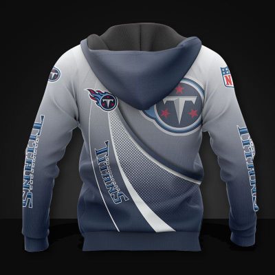 NFL Tennessee Titans White Navy Blue Pullover Hoodie