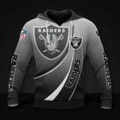 NFL Las Vegas Raiders Silver Pullover Hoodie