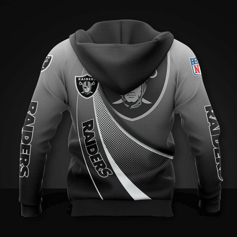 NFL Las Vegas Raiders Silver Pullover Hoodie NFL Las Vegas Raiders Silver Pullover Hoodie
