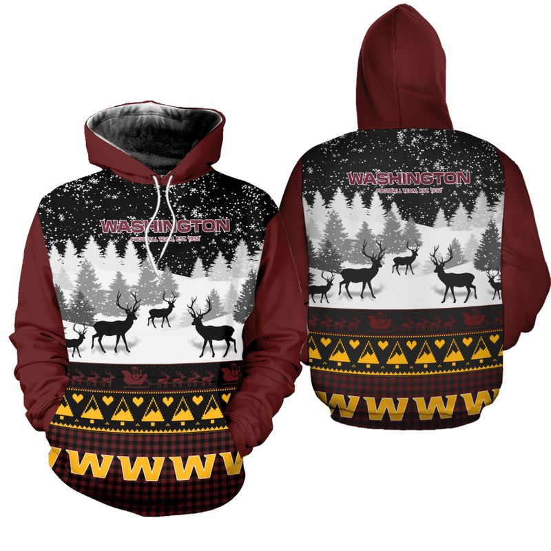 NFL Washington Commanders Casual Christmas Pullover Hoodie NFL Washington Commanders Casual Christmas Pullover Hoodie