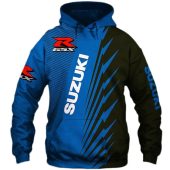 Suzuki Motorcycles Blue Black Pullover Hoodie