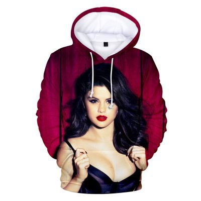 Selena Gomez Red Pullover Hoodie