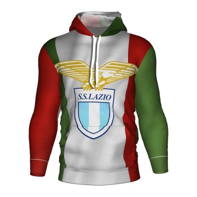SS Lazio White Red Moss Green Pullover Hoodie