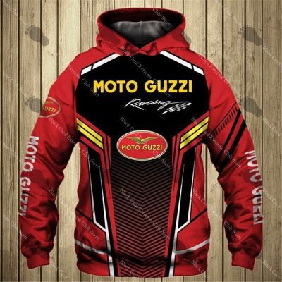 Moto Guzzi Red Black Pullover Hoodie