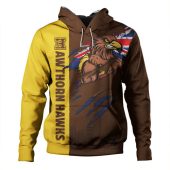 Hawthorn Hoodie Burning Passion Of Power Scratch Style
